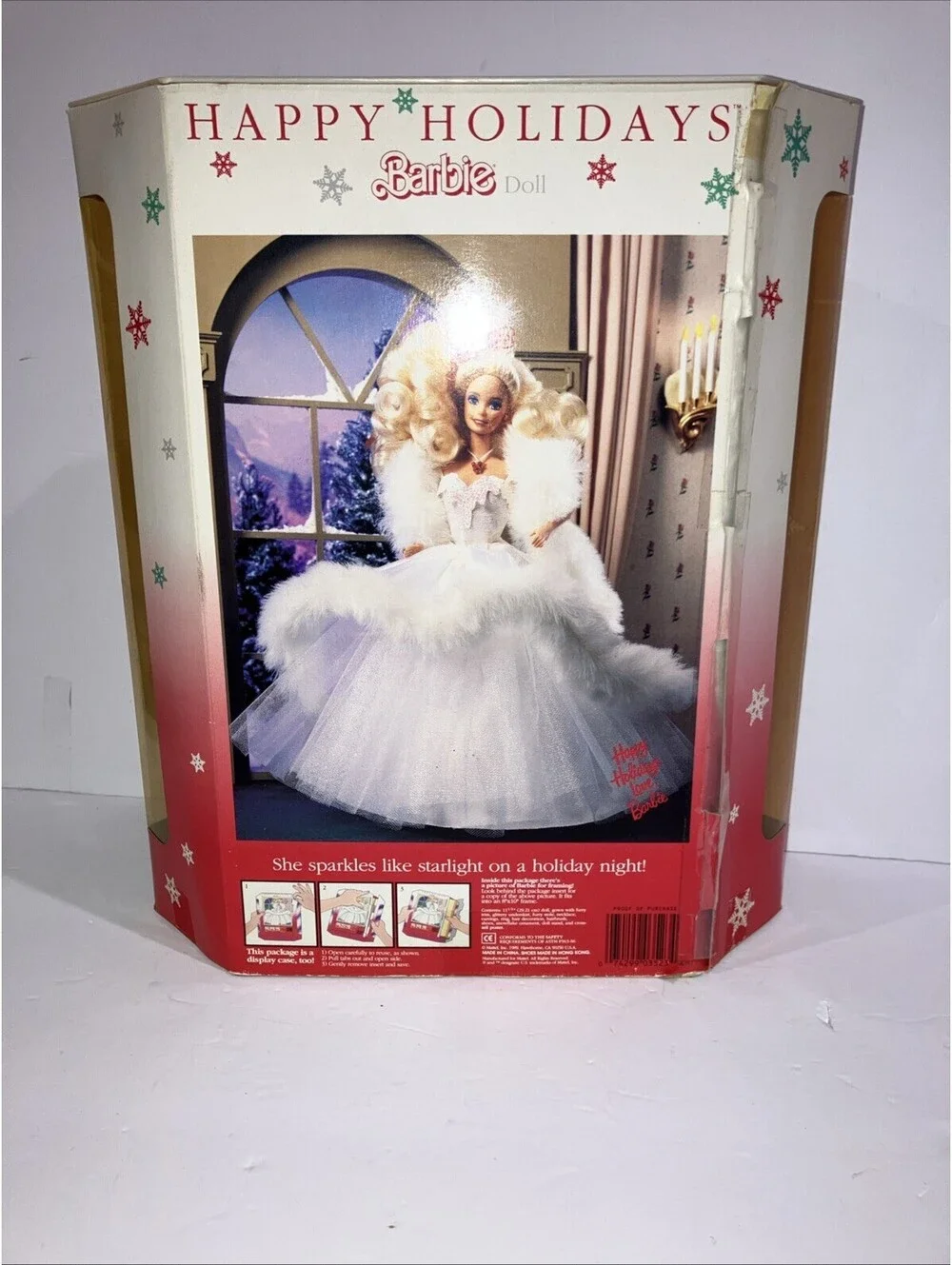 Vintage 1989 Happy Holidays Barbie Doll Special Edition Mattel  w/ Ornament NEW